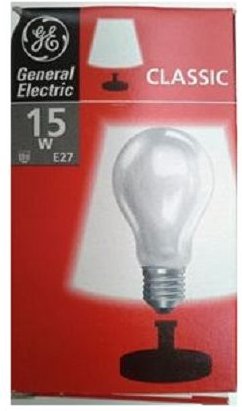Ge Lighting - General Electric 91178 E27 15 w Classic 230 v 90 lm Birne – Matt - Weiß