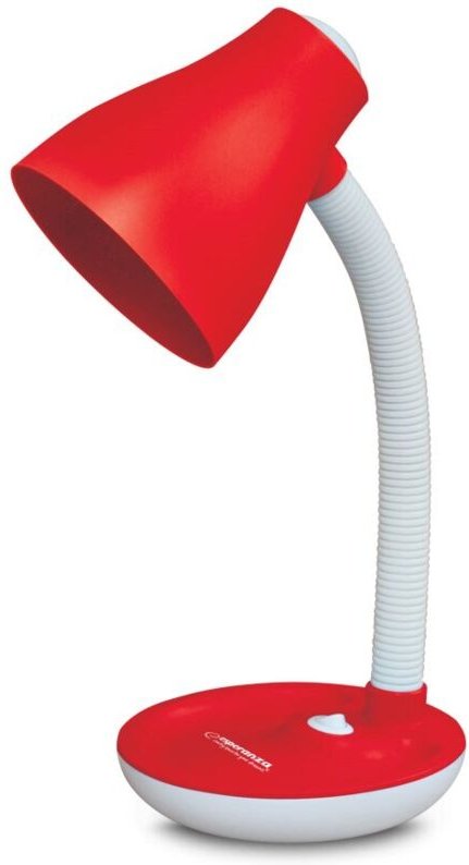 Esperanza schreibtischlampe e27 atria rot