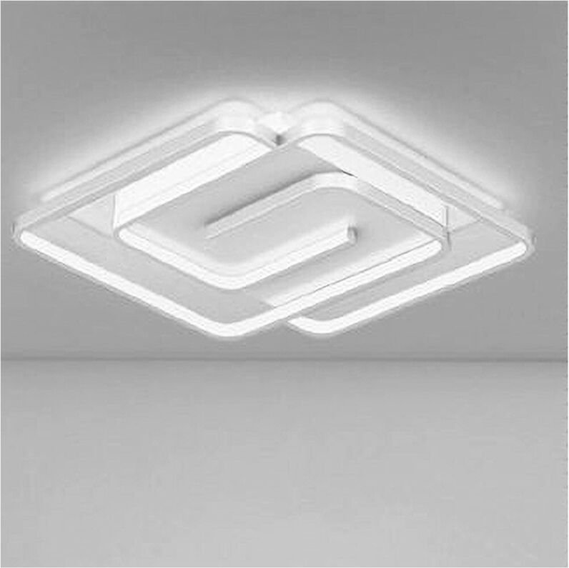 Trade Shop Traesio - Trade Shop - LED-Deckenleuchte, 48 w, quadratisch, Spiral-Vortex, Weiß, 6500 k, 70623 -