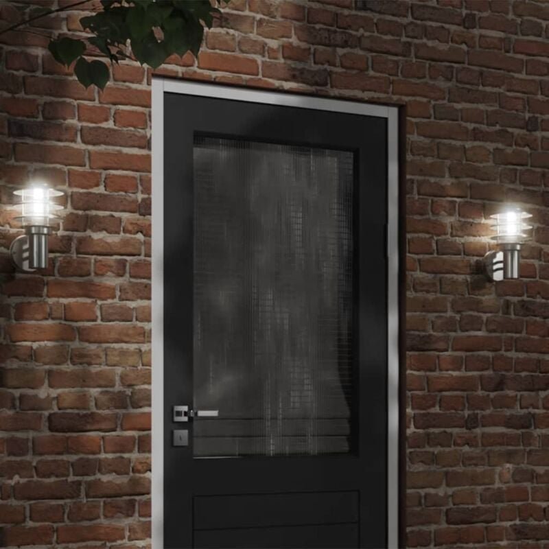 Außenwandleuchte Silbern Edelstahl Vidaxl