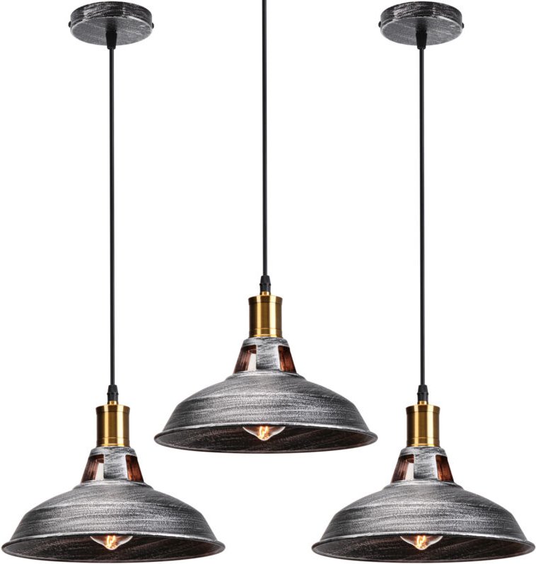 Industriell Pendelleuchte Lampenschirm Vintage Hängelampe aus Metall Edisen E27 Lampe für Loft Esszimmer Wohnzimmer Flur...