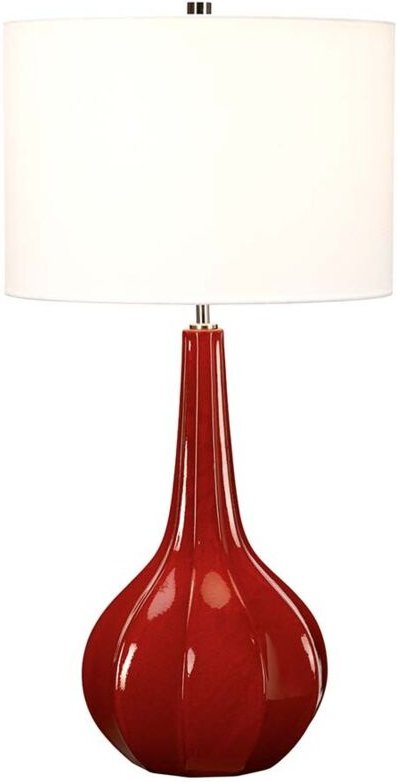 Tischleuchte Beistelllampe Nachttischlampe h 71,5 cm Weiß Keramik-Vase Nickel