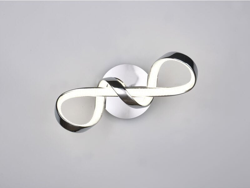 Reality Leuchten - led Wandleuchte padua dimmbar per Schalter, Chrom, Kristall, Breite 40cm