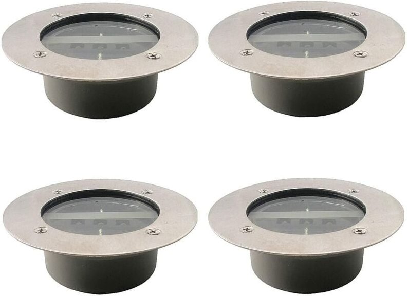 Solarleuchten für den Außenbereich, 4er-Pack 3 LED-Solar-Gartenstrahler, wasserdicht IP65, dekorative Rasenleuchten für ...