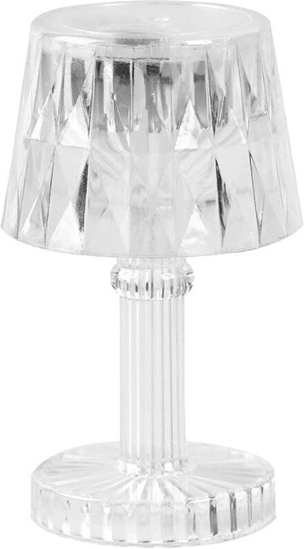 Tonchean - Mini-Tischlampe aus Twill, transparent, klein, 8,5 cm x 4 cm