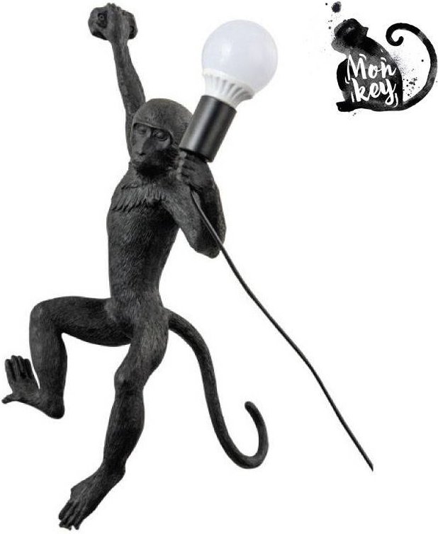 Affen-Wandleuchte „Cesar“ aus Harz