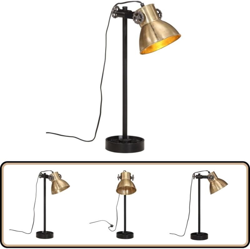 Thumbnail - Schreibtischlampe 25 w Antik-Messing 15x15x55 cm E27 - Industrielampen - Schreibtischlampe - Metalllampe - Vintagelampe ...