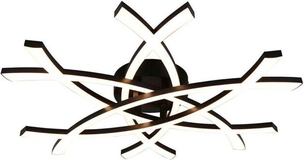 LED Deckenleuchte Deckenlampe Wohnzimmerlampe schwarz 3800lm L 59 cm