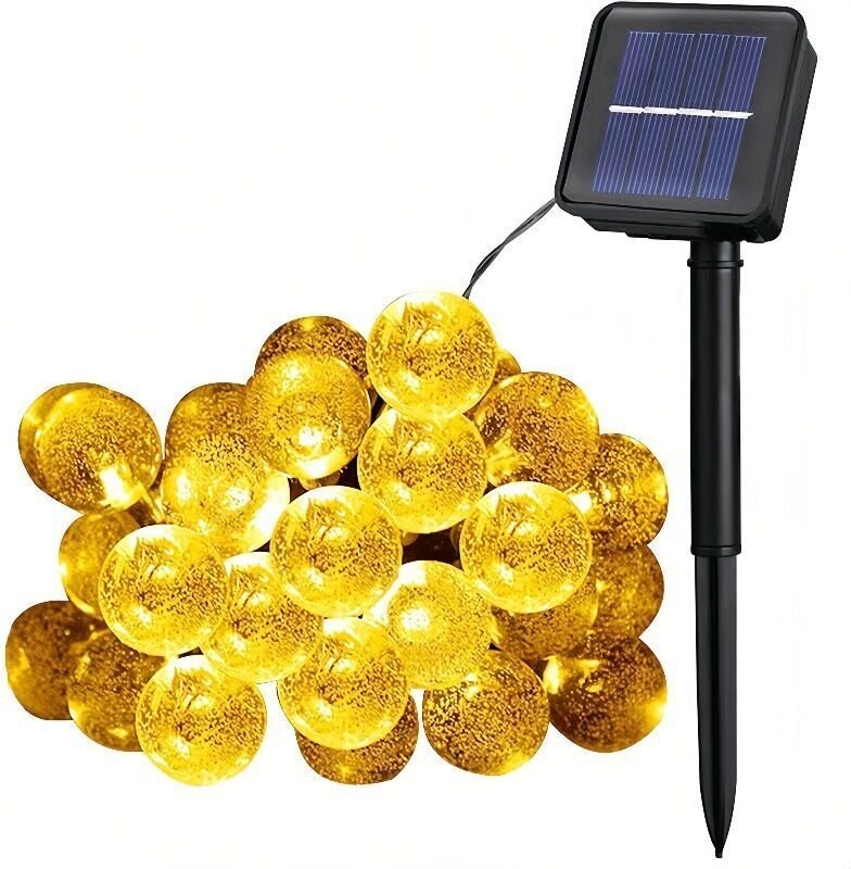 Solar-Lichterkette, 50 LEDs, wasserdicht, 8 Modi, Solar-Lichterkette für den Außenbereich, für Garten, Terrasse, Partys ...