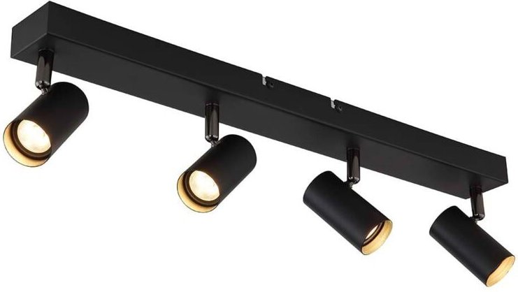 Deckenleuchte LED Deckenlampe Wohnzimmerlampe Metall schwarz schwenkbar L 56 cm