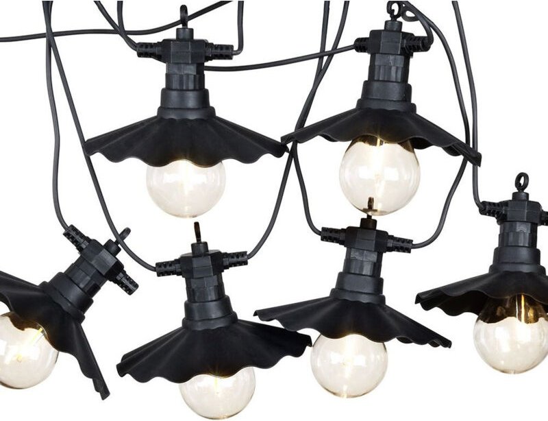 Northix - Garden garland with 6 led lights, timer, for outdoor use