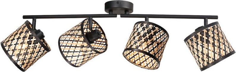 Mexlite - spot - Bambus - natürlich schwarz - bambus metall -