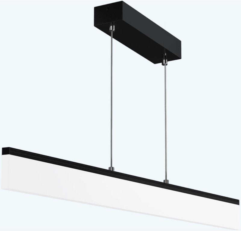 Pendelleuchte 1105mm led Hängelampe Dimmbar mit Fernbedienung 3000K/4000K/6000K Verstellbares Kabel 24W matt Schwarz Hän...