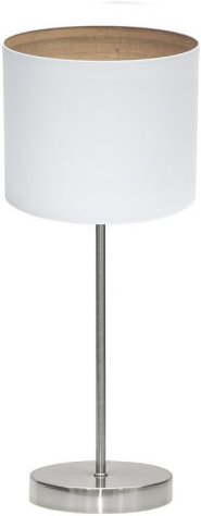 Fabrilamp - Tischleuchte tatiana 1xe14 nickel/weiß-mad.clara 42x17x17 cm