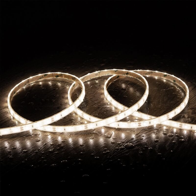 LED Streifen dimmbar 220V SMD2835 Gleichrichter Silicone FLEX IC-2 Parallelen 120LED/m IP65 Breite 12mm Schnitt 10cm nac...