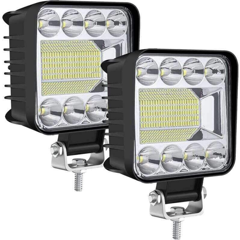 Stück 12 V 132 W 4 Zoll LED-Arbeitsleuchte, Außenstrahler, IP67 wasserdichtes LED-Flutlicht für Auto, LKW, Traktor, SUV,...