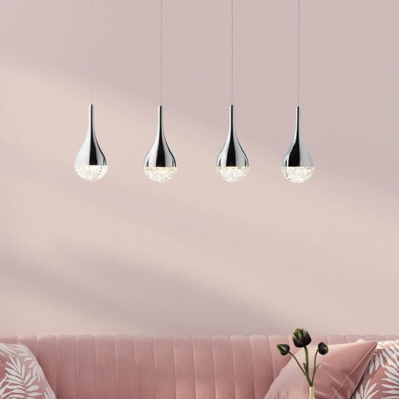 Lampe Frizzante led Pendelleuchte 4flg chrom easyDim 4x 5W led integriert smd, 400lm, 3000K EasyDim: dimmbar mit herkömm...