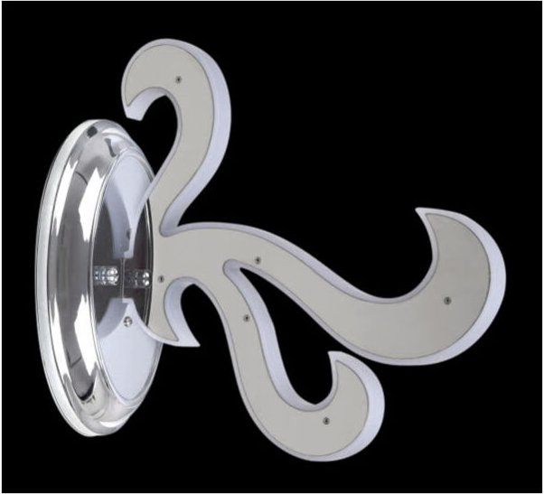 Fabrilamp - Meine Lampe - Wandleuchte Led Aire 1 l Chrom 6w 420lm 4000k 32x13,5x30