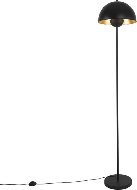 Industrielle Stehlampe schwarz mit Gold 160 cm - Magnax