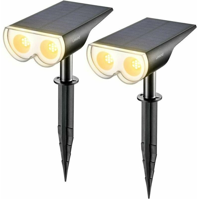 Tigrezy Solarstrahler für den Außenbereich, Linkind LED-Solarleuchten, wasserdicht IP67, 650 lm, verstellbarer Solarstra...