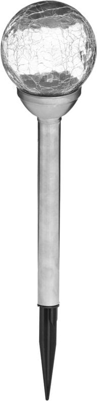 Solarleuchte aus Edelstahl und Glas, Durchmesser 6 cm