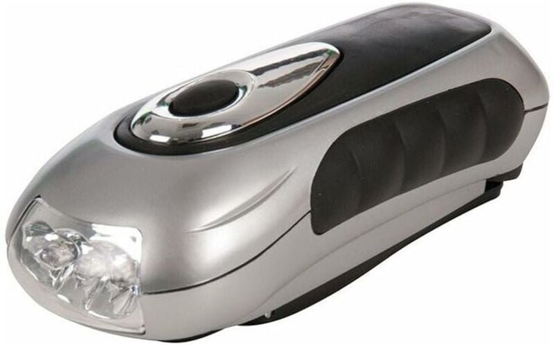 Batterielose, umweltfreundliche, wiederaufladbare Kurbeltaschenlampe, ideal für Camping, Wandern und Outdoor-Aktivitäten