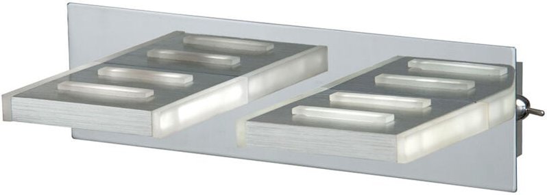 Wandleuchte chrom led Wandlampe Treppenhausleuchte Schlafzimmerleuchte, 2x 5W 2x 405lm warmweiß Esto 745000-2