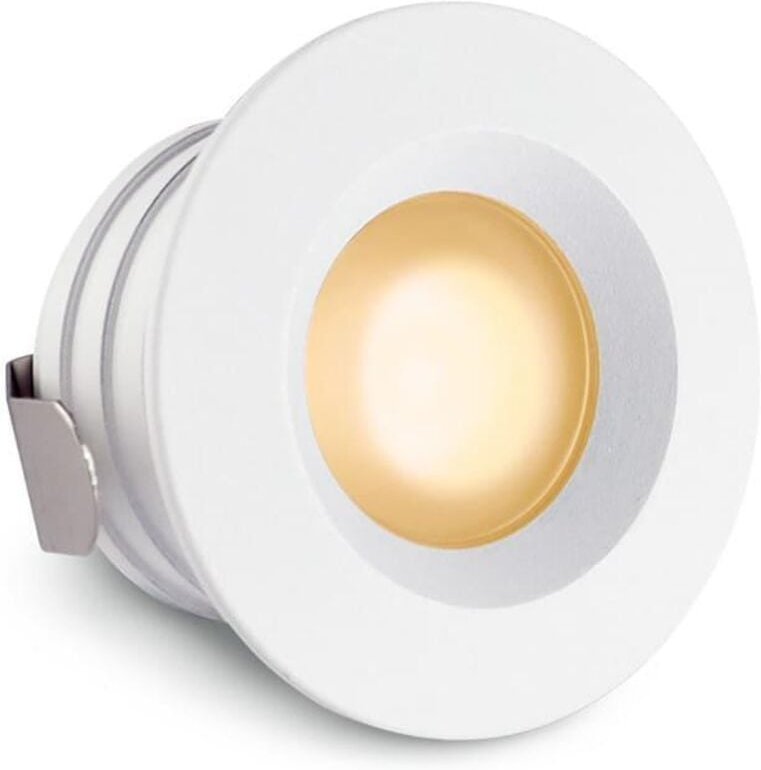 Einbaustrahler Mini flach Torino 3W IP44 durchverbindbar - Lichtfarbe: 2700K - Farbe: weiß RAL 9016