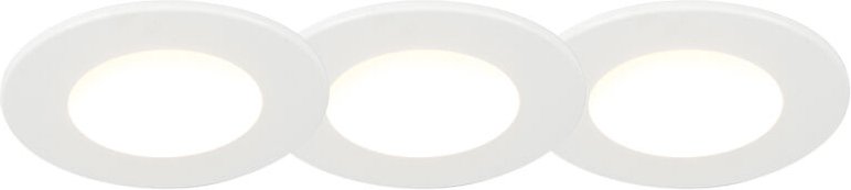 Set aus 3 badezimmer Einbaustrahlern rund led 5W wasserdicht - Blanca
