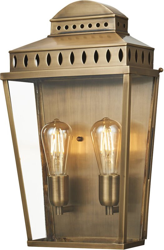 Elstead - Mansion House - 2 leichte große Außenwandlaterne Messing IP44, E27
