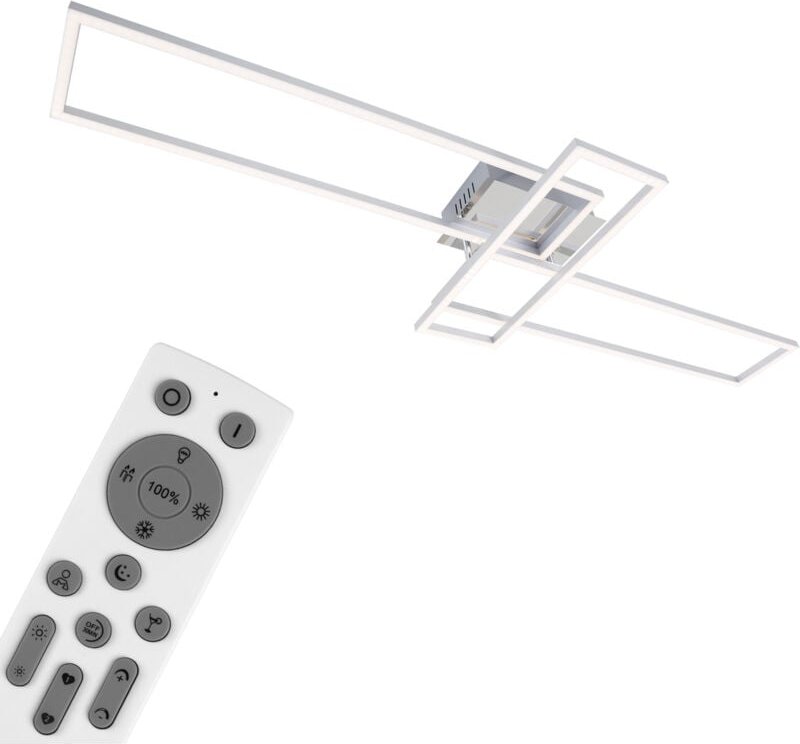 Briloner - Di-Ka WiFi cct led Deckenleuchte Frame dimmbar Fernbedienung 110 x 35 cm Deckenleuchte