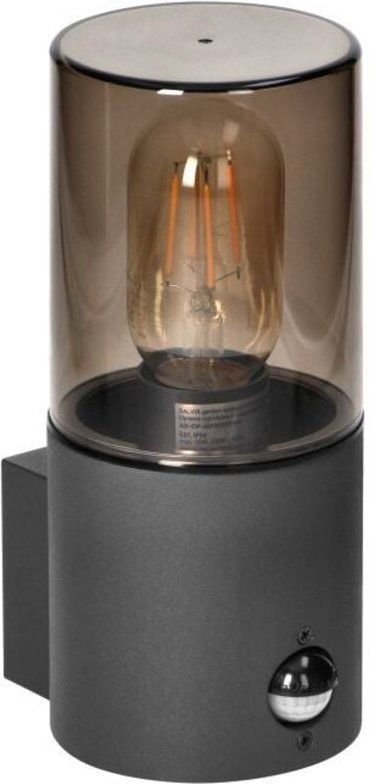 SALVIA Wandleuchte, Gartenleuchte mit PIR-Sensor, E27, IP54, grau