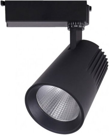 Fabrilamp - Stromschienenstrahler 30w 6000k telma schwarz 2700lm 36º schwenkbar 330º regx19x9 cm