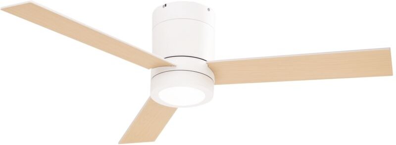 Thumbnail - Deckenventilator mit LED-Licht, 2-in-1 Design, mit Timer, Fernbedienung, Deckenlampe mit Ventilator, Weiß+Naturholz