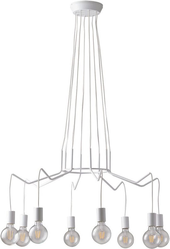 Fan Europe - 8 flammiger Kronleuchter habitat weiß moderne Spinnenleuchte, ø 85cm