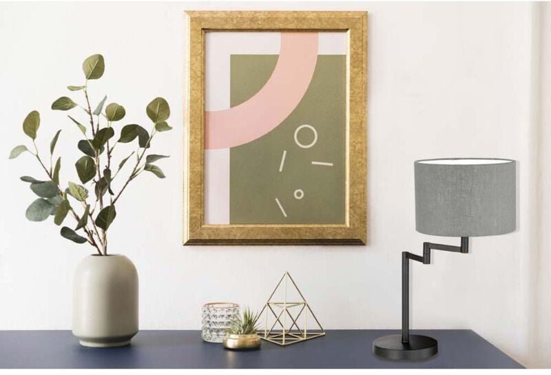 Thumbnail - Sonstige - Tischlampe Schreibtischleuchte Nachttischlampe schwarz grau Wohnzimmerlampe