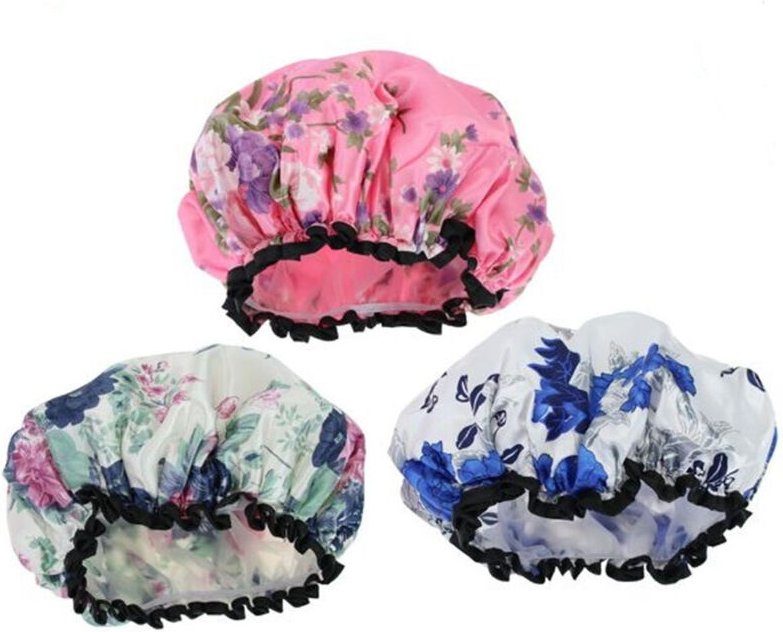 Trade Shop - copy of SET MIT 2 HAACHEN DUSCHHAUBEN ELASTISCH BAD MIT HAARSCHUTZRAND 79478 -