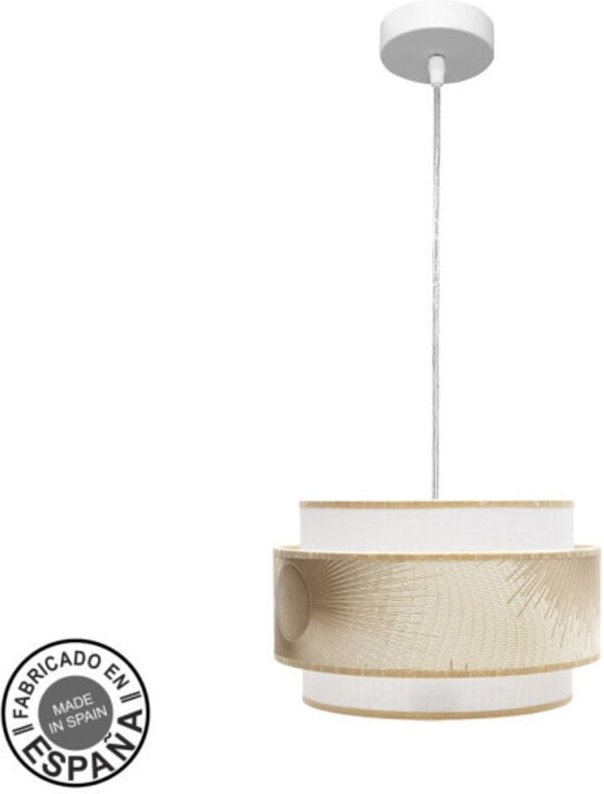 Abrila Kleine Hängeleuchte Modell Nepal WeißMit Lampenschirm