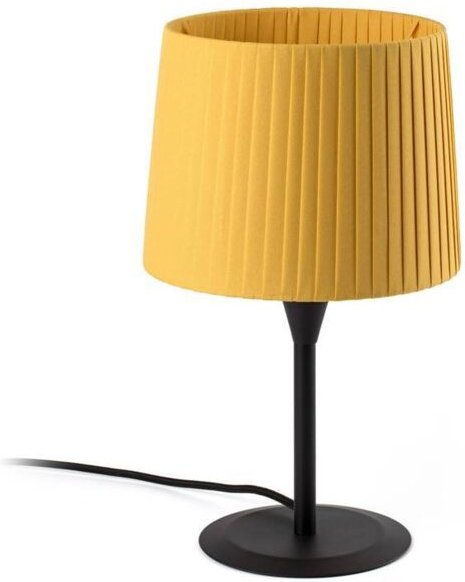 Samba Mini Tischlampe schwarz/Polyesterseide gelb 64317-36