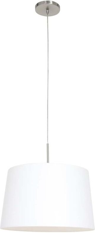 Steinhauer - hängeleuchte - Sparkled Light - weiß - leinen metall