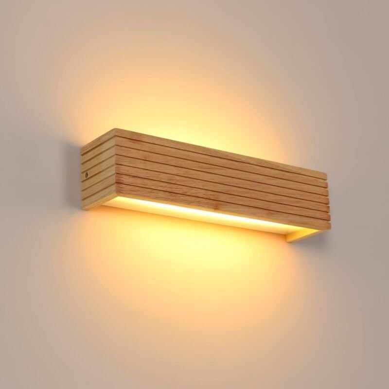 Wandleuchte aus Holz für den Innenbereich, LED-Wandleuchte, nach oben und unten gerichtete Wandbeleuchtung, moderne Wand...