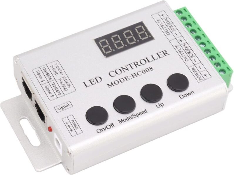 RGB-LED-Controller mit Speicher, SPI-Signal-Lichtleisten-Controller und Fernbedienung