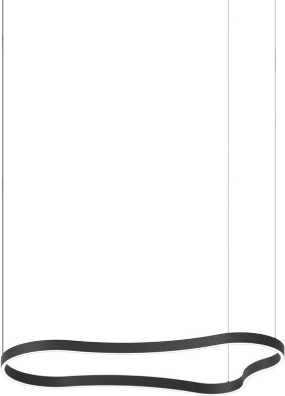 Ideal Lux WAVES 125cm integrierte LED-Pendelleuchte, Deckenleuchte, Schwarz, 3000K