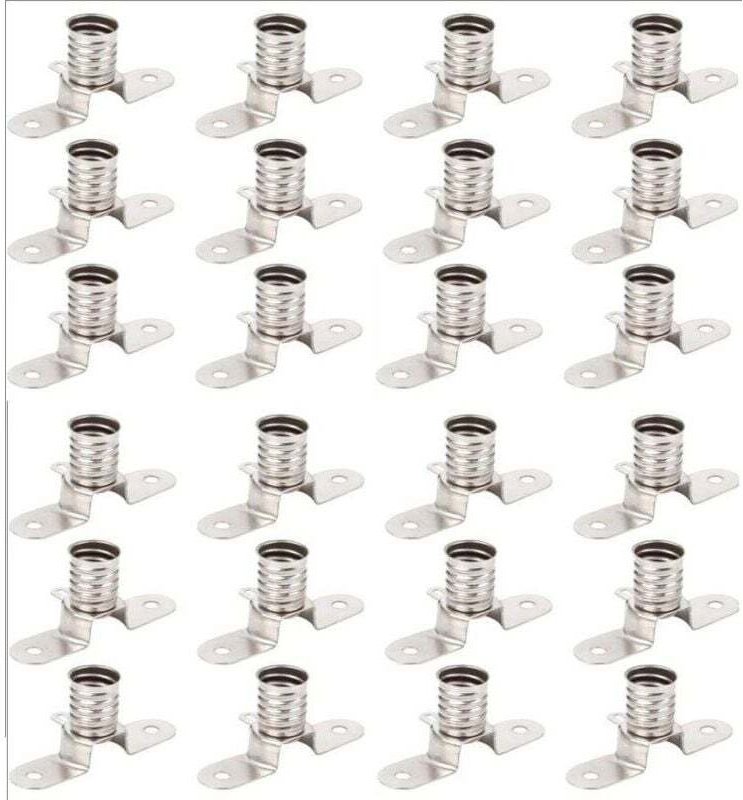 YMYNY E10 Glühbirnenfassung, 24 Stück E10 Signallampenfassungen E10 Fassung mit Lötanschlüssen, Einschraubbare kleine Gl...