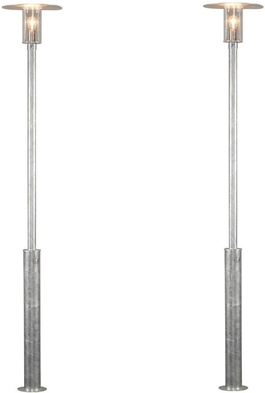 Konstsmide - 2er Set Mastleuchte mode, bruchsicher, Straßenbeleuchtung