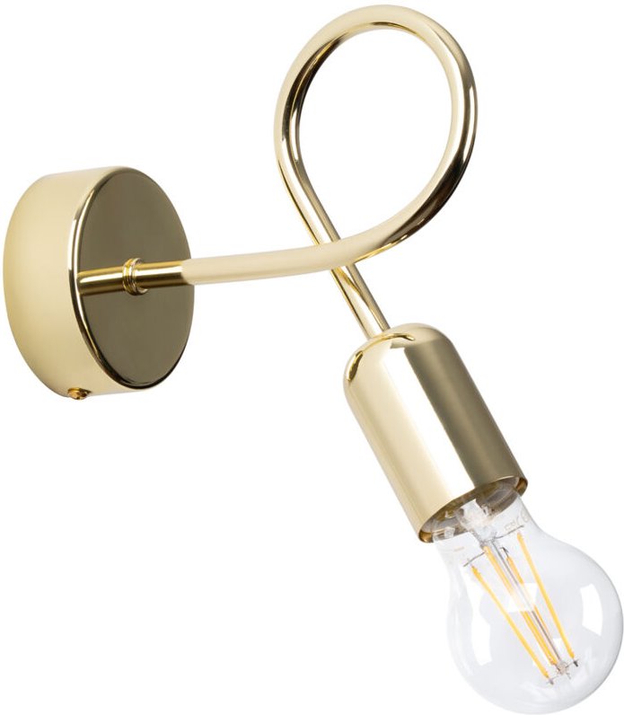 Wandleuchte loop glänzend gold