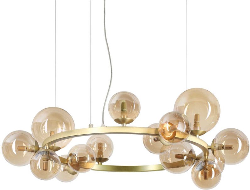 Ideal Lux PERLAGE 14-flammige Kugel-Deckenleuchte aus Messing