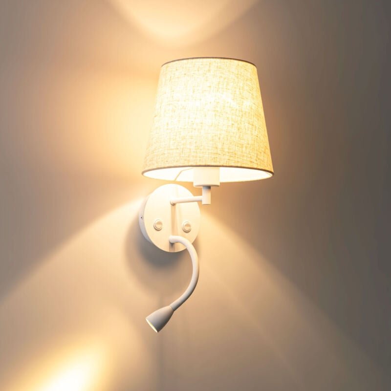 Thumbnail - Wandleuchte für das Lesen "MAR II" - E27 + Flexibler LED-Spot