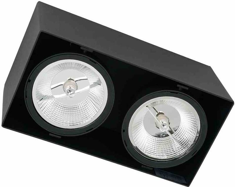 Aufbauleuchte Plaza 2xGU10 AR111 Schwarz