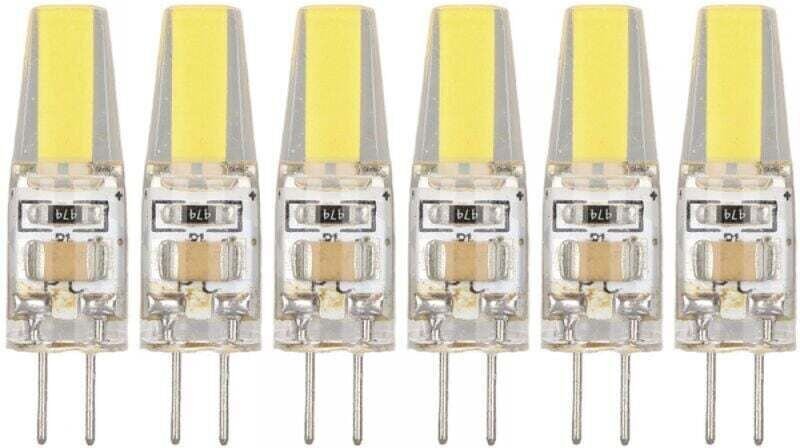 Confezione da 6 lampadine LED G4 220V 3W Illuminazione a 360 gradi Antiriflesso per lampadari da soffitto Illuminazione ...